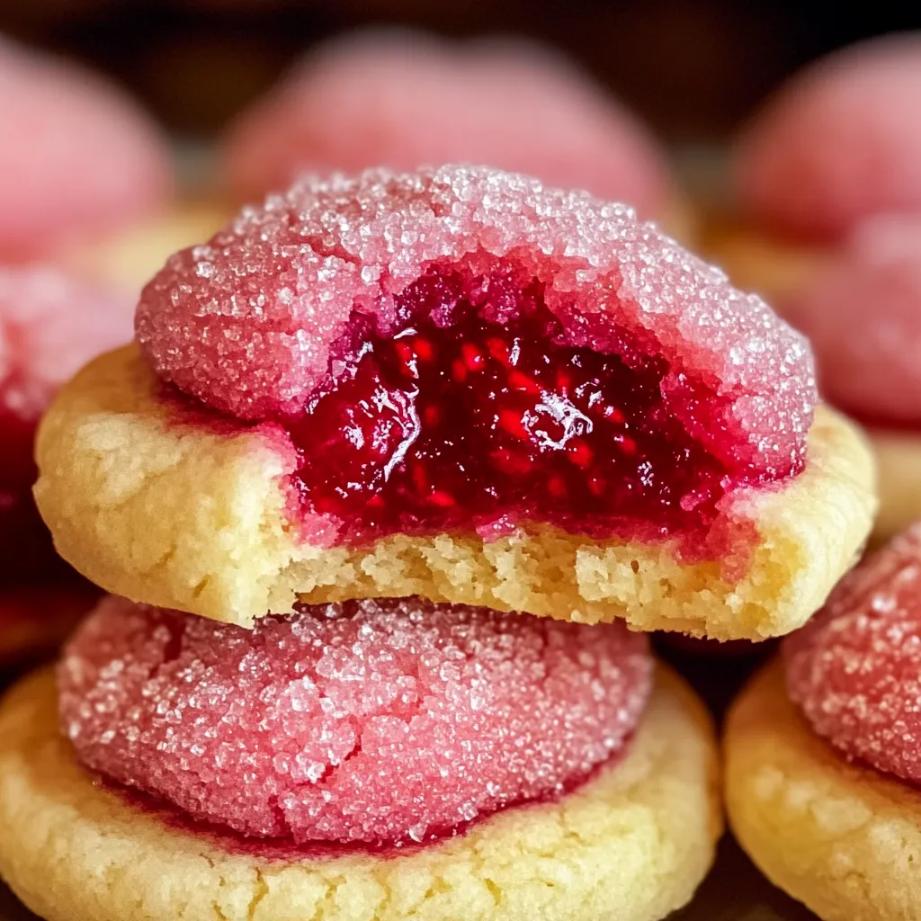 Soft-Baked Raspberry Sugar Cookies with Zesty Lemon Glaze Drizzle - tertiary view